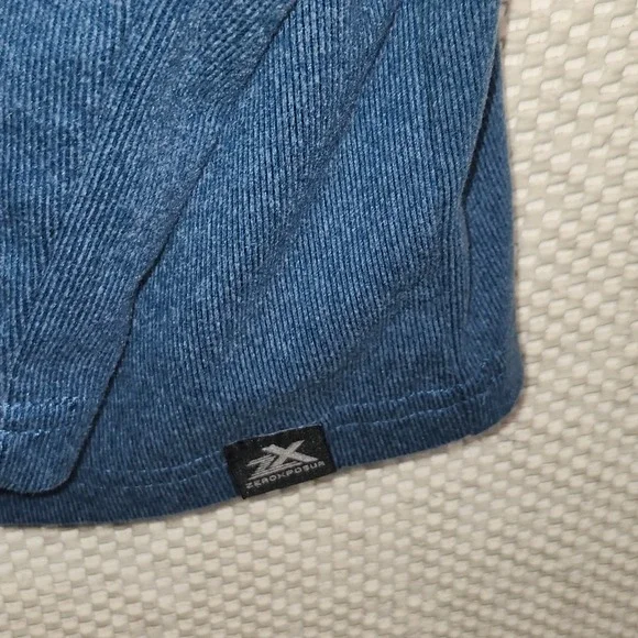 ZeroXposur Mens Quarter Zip Pullover Midnight Blue B86957 XXL Activewear Top - Picture 8 of 10